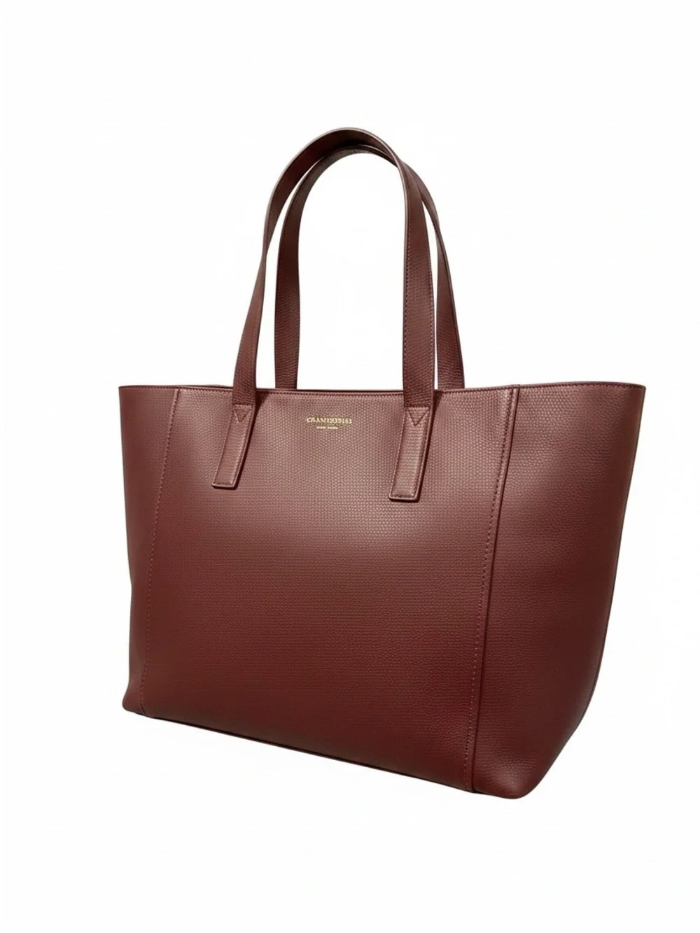 Cole Haan Grand Series Burgundy Pebbled Leather Shopper Tote NWOT